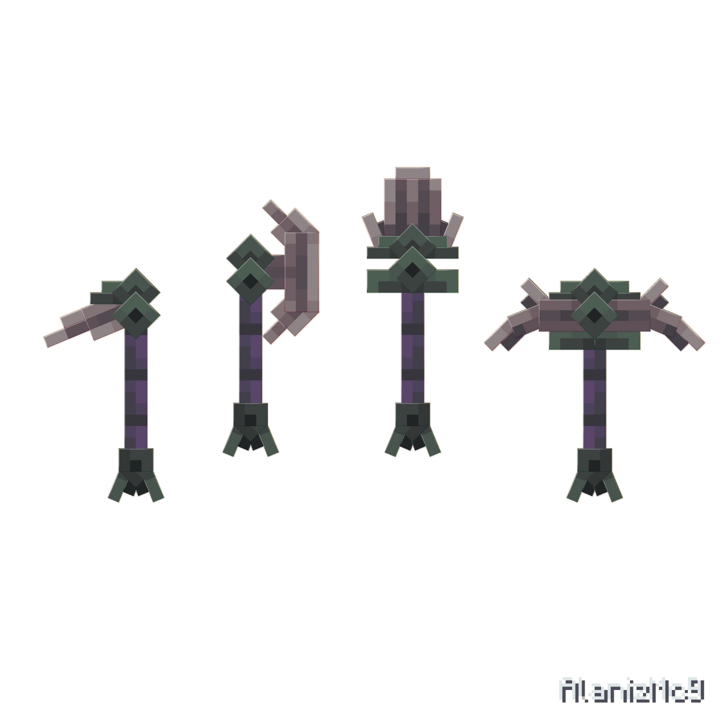 abyss tools Minecraft weapons showcase render