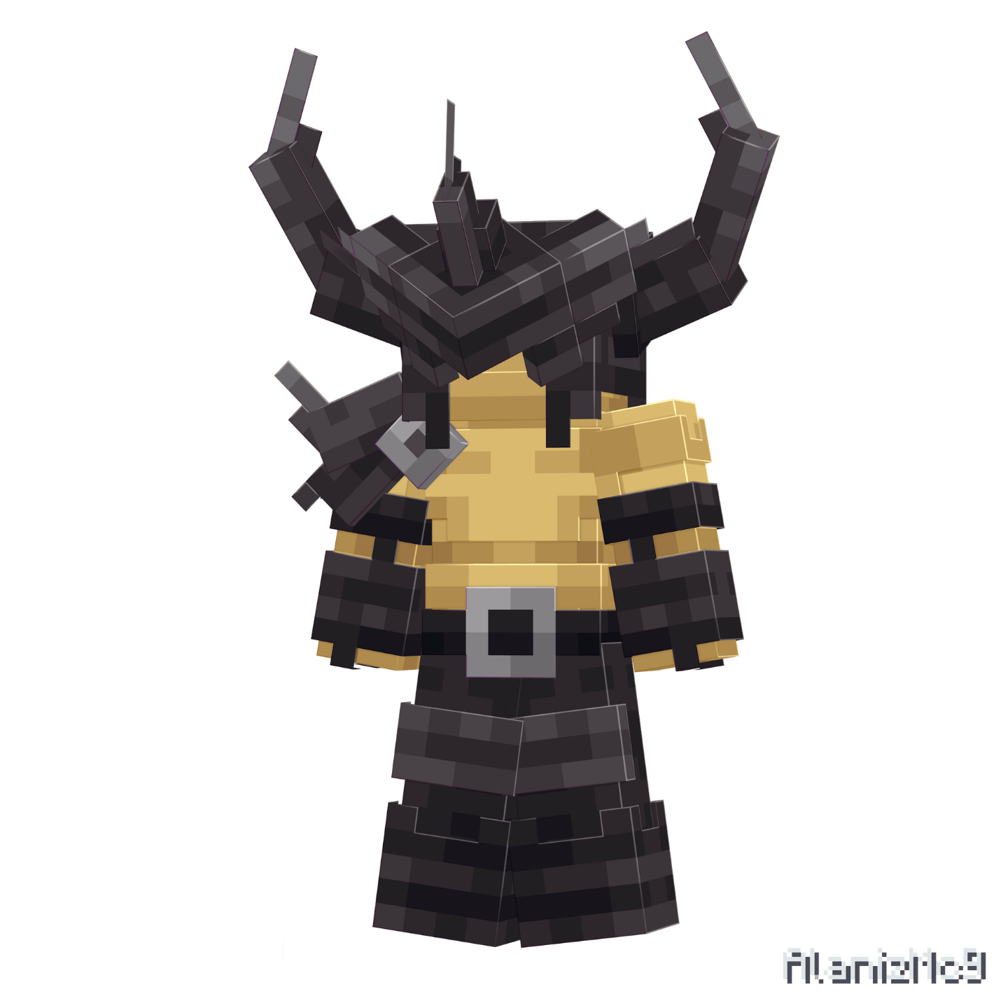 DreadHorn Minecraft armor showcase render