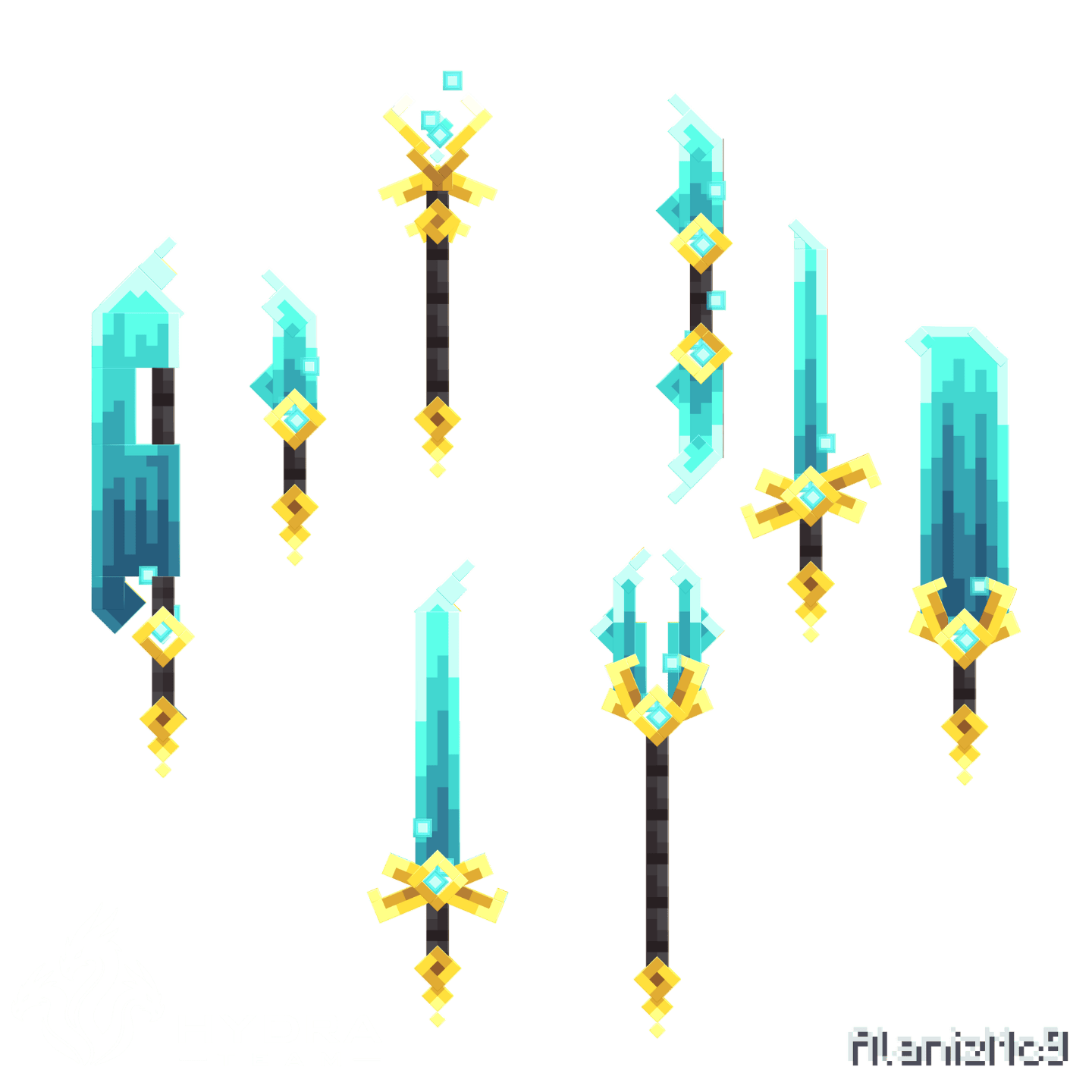 eternal weapons Minecraft weapons showcase render