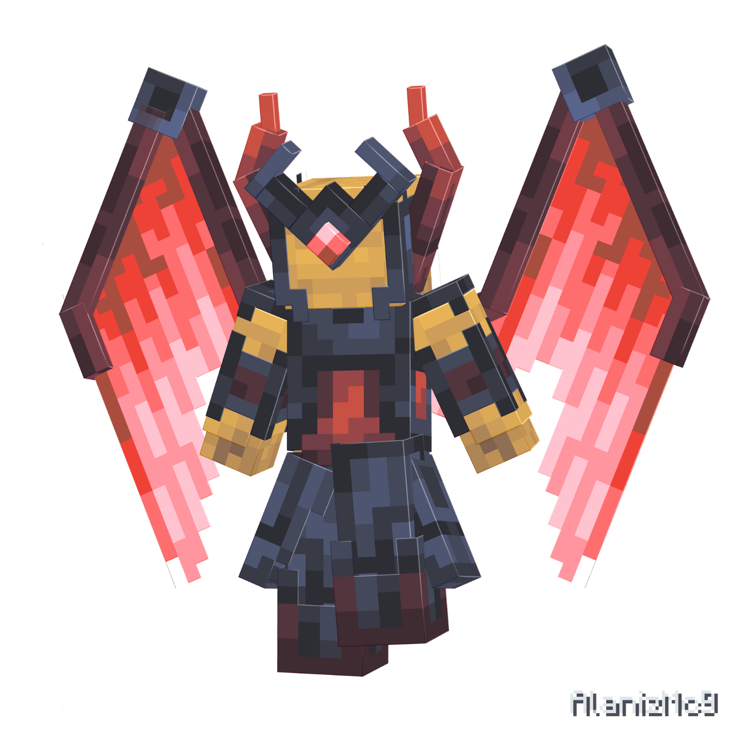 HeartFlame Armor Minecraft armor showcase render