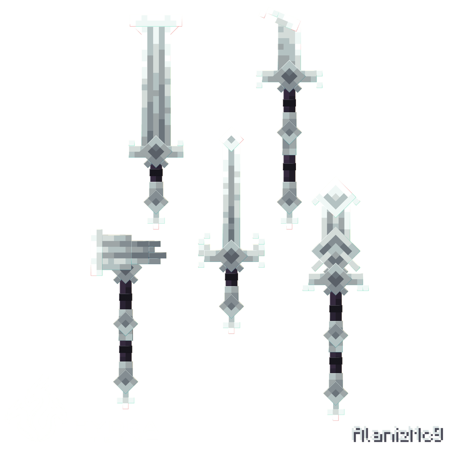 heavy iron weapons.png Minecraft weapons showcase render
