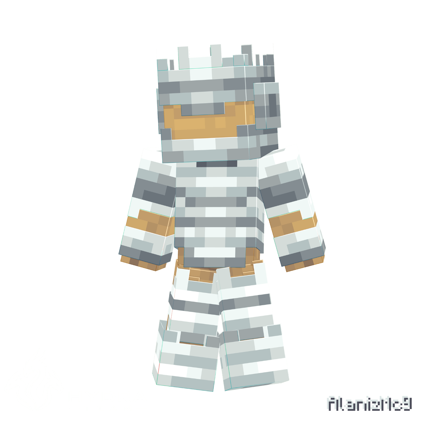 Heavy Iron Armor Minecraft armor showcase render