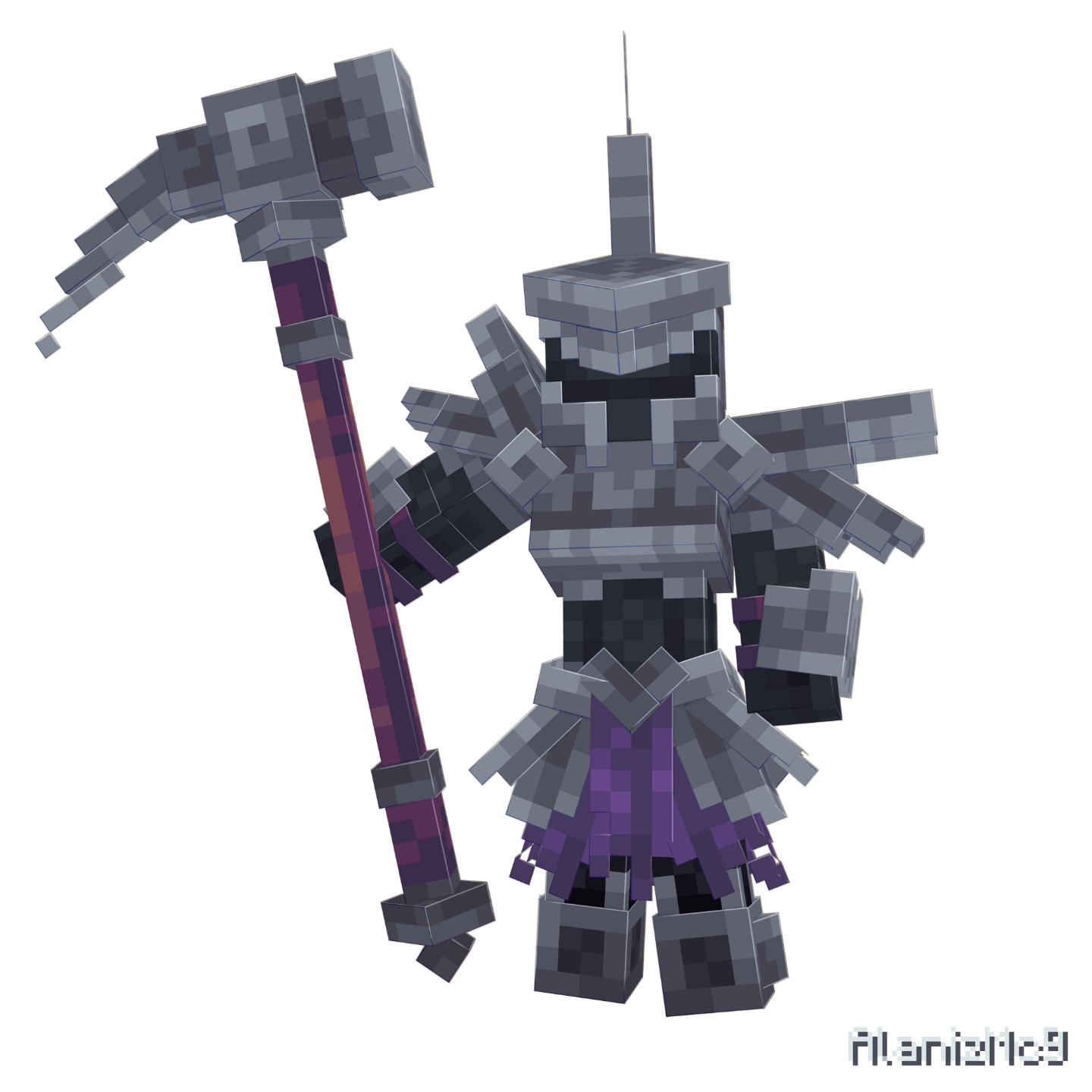 Ironveil Guardian Minecraft showcase render