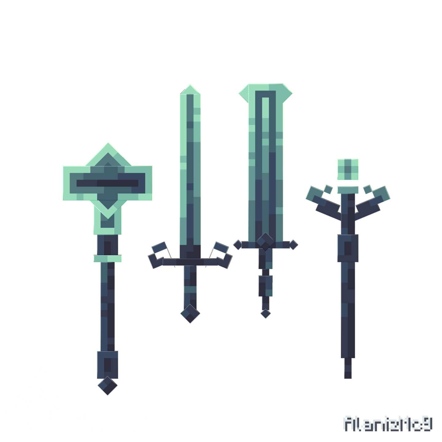 magic_steel weapons Minecraft weapons showcase render