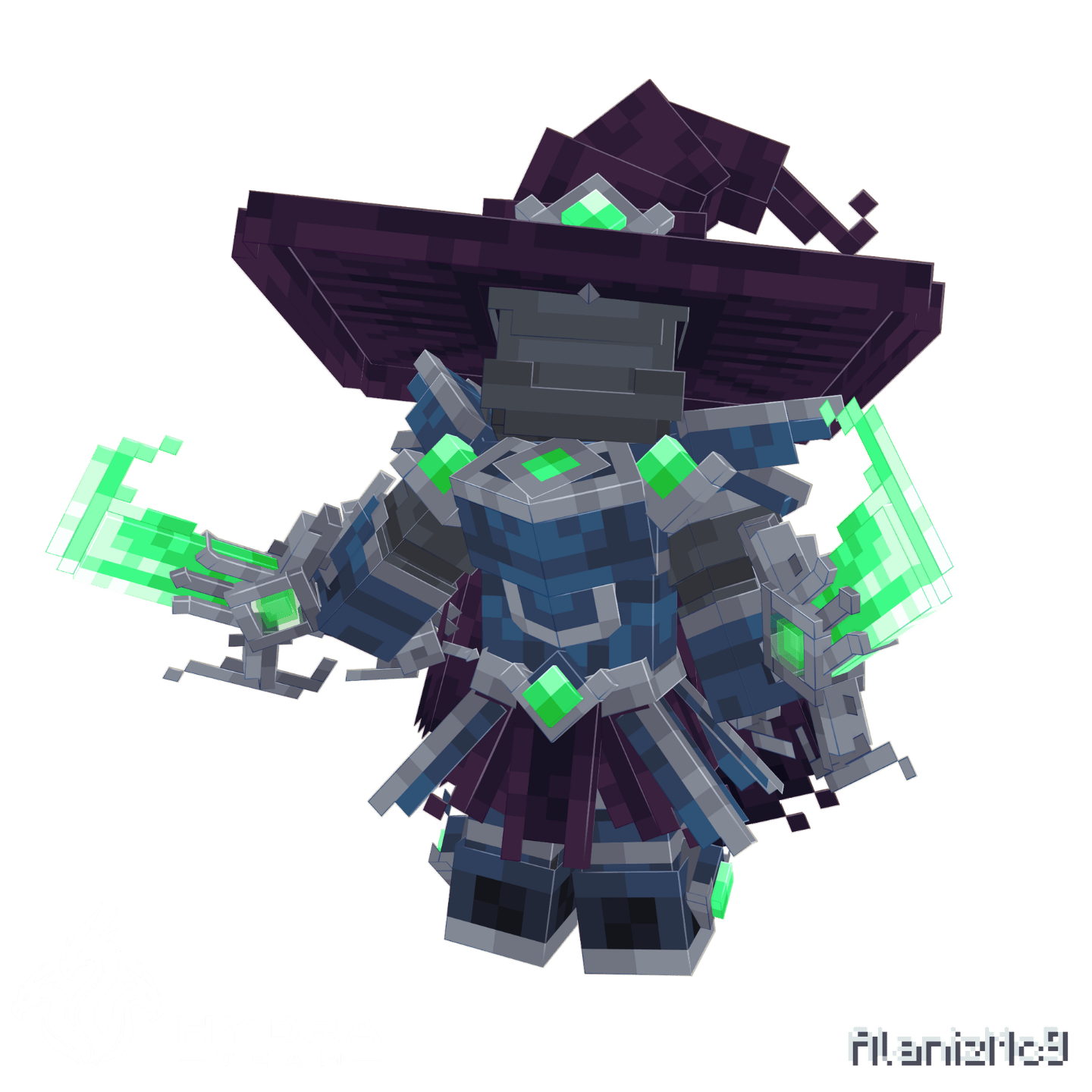 Spectre Bound Armor 3d Minecraft armor showcase render