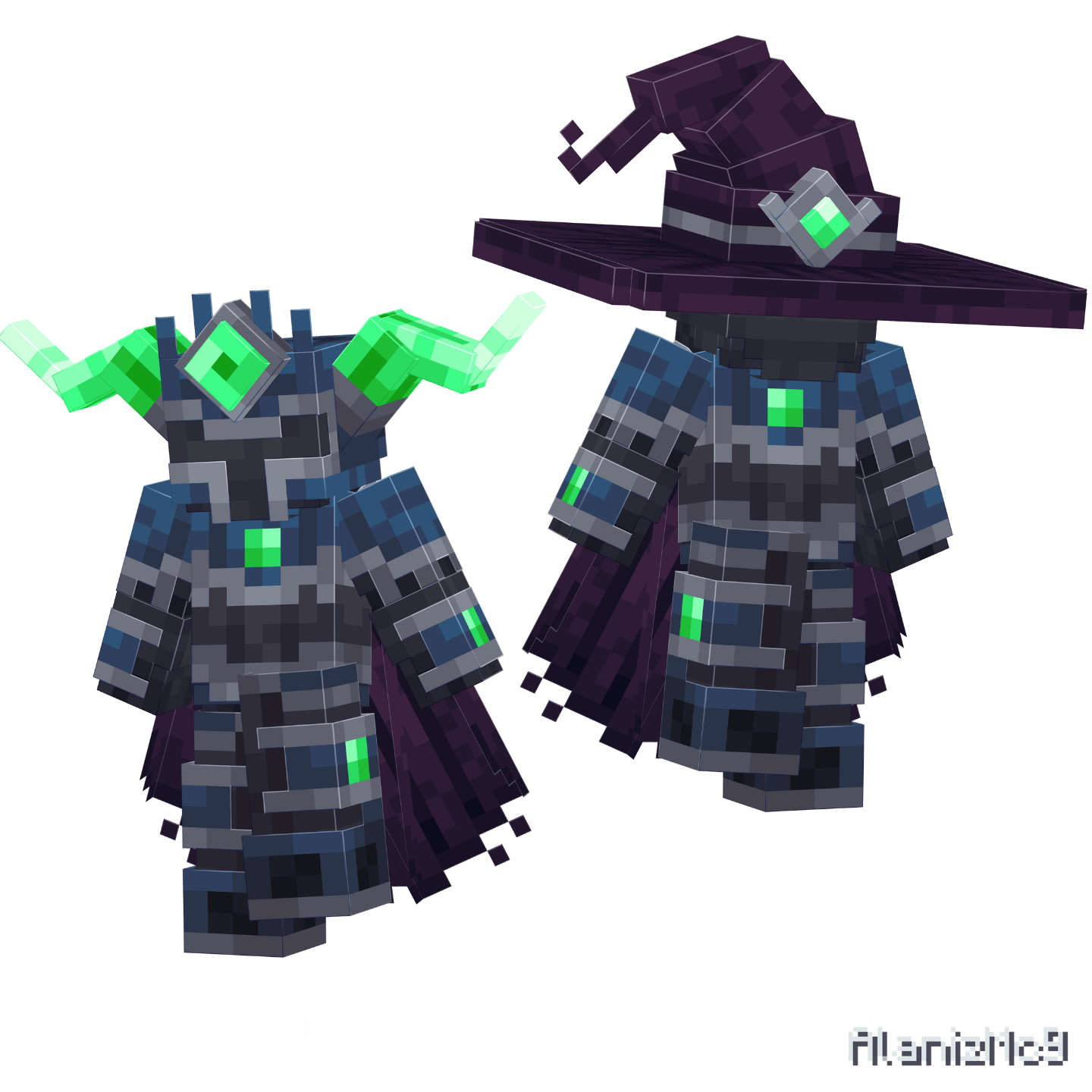 Spectre Bound Armor Minecraft armor showcase render