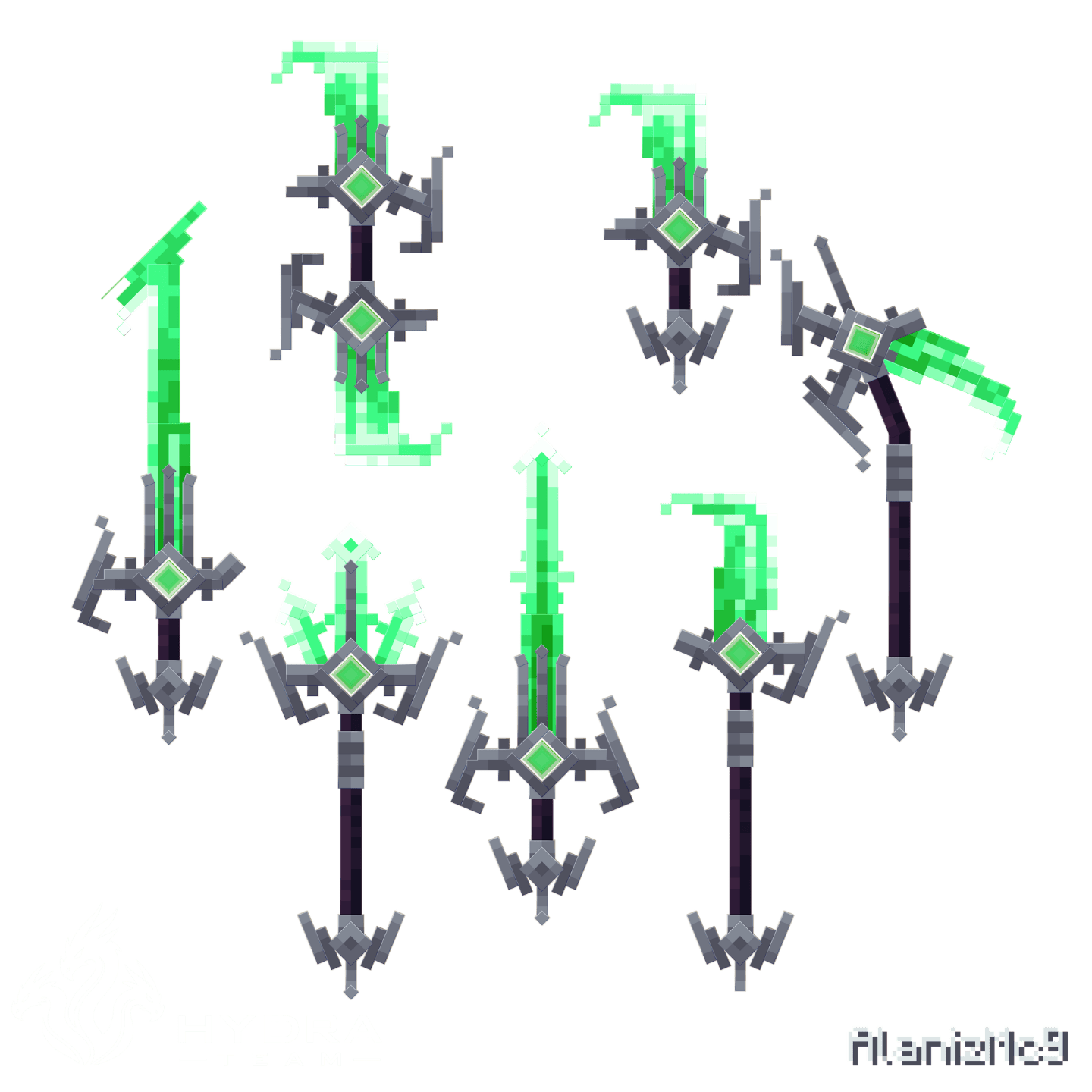 spectrebound weapons Minecraft weapons showcase render