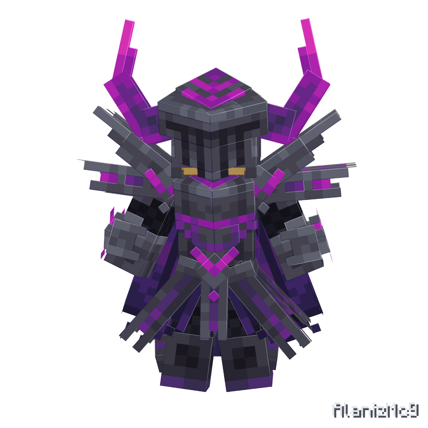 Voidreaver Armor Minecraft armor showcase render